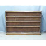 A large oak bookcase, W185 D30 H124cm