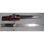 British 1887 pattern Martini Henry sword bayonet Mk3, Wilkinson stamp to ricasso, with shortened