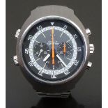 Omega Flightmaster gentleman's chronograph wristwatch ref 145.026 with grey dial, inset dark grey