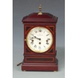 Sevills of Liverpool mantel / shelf clock, the Roman painted dial with Arabic minutes and gilt