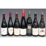 Ten bottles of French red wine comprising Chateauneuf du Pape Domaine de Valori 1992, three