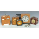 Five racing pigeon timer clocks to include N Martens & Cie, T J De Gruchy Jersey, Junior etc