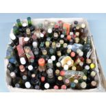 Collection of at least 80 alcohol miniatures including whisky, sherry, vodka etc