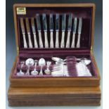 Two Viners six place setting canteens of Burgundy pattern silver plated cutlery