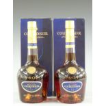 Two bottles of Courvoisier V.S.O.P Fine Champagne Cognac, 700ml, 40% vol, in original presentation