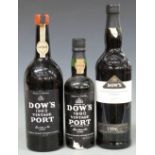 Three bottles of Dow's Vintage Port, comprising Dows 1963 Vintage Port, Dows 1980 half bottle,