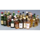 Approximately 52 whisky miniatures including Chivas Regal blended, Crawfords Special Reserve,