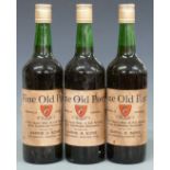 Three bottles of 'Burford' Black Seal Fine Old Port, bottled for Garne & Sons, each 750ml