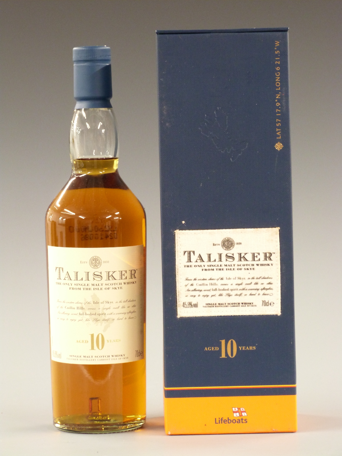 Talisker Isle of Skye Single Malt Scotch Whisky, RNLI edition, aged 10 years, 700ml, 45.8% vol, in