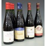 Ten bottles of French Saumur red wine including Saumur Les Basselles 2000, Saumur Les Palandines