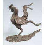 Lucy Kinsella limited edition (9/20) bronze of a cockerel, H14.5cm