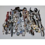 Over 50 various ladies and gentleman's wristwatches including Oris, Bass Calendar, Casio Data