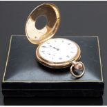 Marvin 9ct gold keyless winding pocket watch with inset subsidiary seconds dial, blued hands,