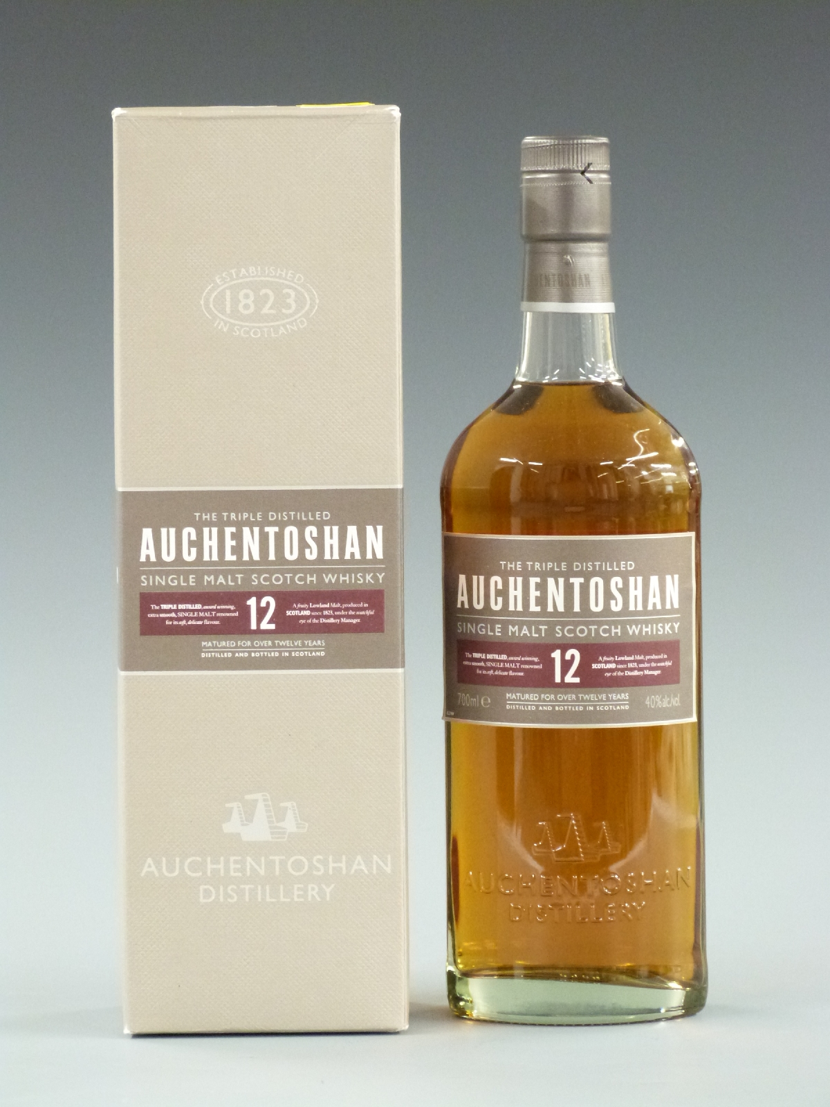 Auchentoshan Single Malt Scotch Whisky, matured for over twelve years, 700ml, 40% vol, in original