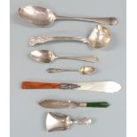 Georgian bottom hallmarked silver table spoon, London 1751, length 21cm, Georgian hallmarked