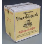 Case of twelve bottles of Chateauneuf du Pape Vieux Télégraphe 1988 red wine, 750ml, 13.5% vol,