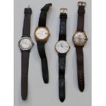 Four gentleman's wristwatches comprising Lanco De Luxe, Montine automatic, Montine quartz and Paul