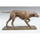 Sally Arnup limited edition (X/X) bronze pointer dog, with letter relating to the purchase from