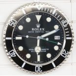 Rolex Oyster Perpetual GMT-Master II dealers shop display advertising wall clock with black dial,