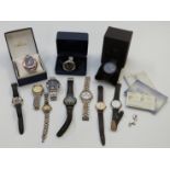 Eleven various gentleman's wristwatches including Seiko, Naviforce, Warner Bros Tasmanian Devil,