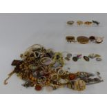 A collection of costume jewellery including Charles Horner Art Nouveau brooch, Victorian brooches,