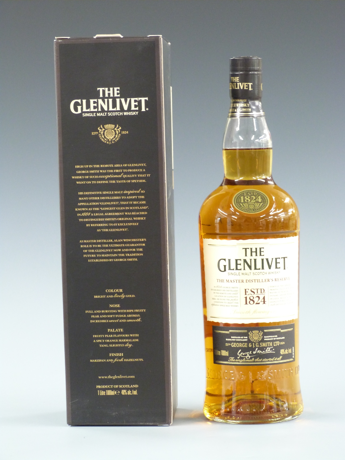 The Glenlivet, The Master Distiller's Reserve Single Malt Scotch Whisky, 1L, 40% vol, in original