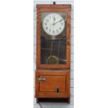 A large electric factory clocking in clock, height 114cm
