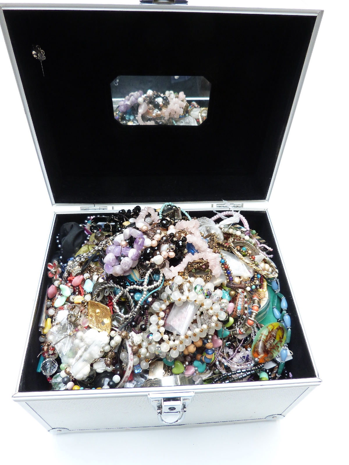 A collection of jewellery including vintage necklaces, Sphinx necklace, quartz bracelets etc