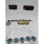 A collection of costume jewellery including necklaces, brooches, silver plate etc