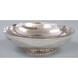 George V Art Deco / Arts and Crafts bowl with hammered finish, London 1934 maker's mark CE, diameter