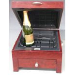 A possibly unused electric wine chiller with bottle of Bucks Fizz within, 750ml, 3.9% vol.