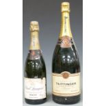 Two bottles of Champagne comprising Taittinger magnum, 1.5L, 12% vol and Paul Langier 750ml.