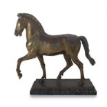 A bronze figure of a horse, 20th century