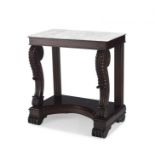 A Victorian mahogany and marble-topped console table