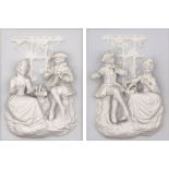 Two French porcelain wall plaques, 19th century