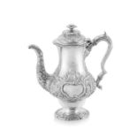 A William IV silver coffee pot, Elder & Co, Edinburgh, 1833
