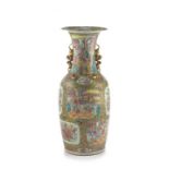 A large Chinese famille-rose vase, Qing Dynasty, late 19th century