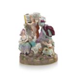 A Meissen allegorical figural group of 'Learning', late 19th century