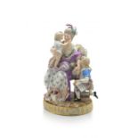 A Meissen allegorical figural group 'The Good Mother', after the model by Acier, late 19th century