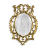 A chinnoiserie style gilt gesso mirror, late 19th/early 20th century