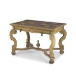 A George II style painted and fabric-covered table