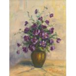 Italian School; Purple Flowers