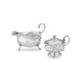 A George II silver sauceboat, maker’s initials W.*, London, 1753