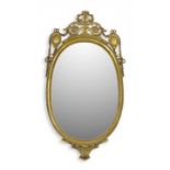 An Edwardian style giltwood mirror, 20th century