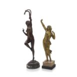 A French bronze figure of a snake dancer, Paul Philippe, 1870 - 1930