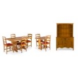 An oak dining room suite, 20th century