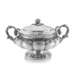 A George IV silver two-handled tureen and cover, Rebecca Eames & Edward Barnard I, London, 1826