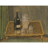 British School; Still Life with Champagne Bottle