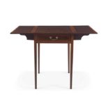 An Edwardian mahogany and satinwood inlaid pembroke table