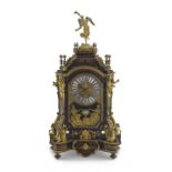 A large French ormolu-mounted boulle marquetry and ebonised bracket clock, circa 1850